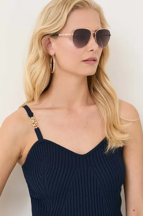 Сонцезахисні окуляри Guess жіночі колір золотий