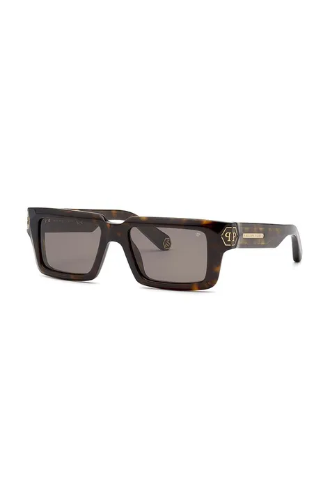 Сонцезахисні окуляри Philipp Plein колір коричневий