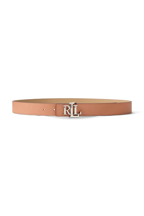 Lauren Ralph Lauren pasek dwustronny damski skórzany różowy 412908984