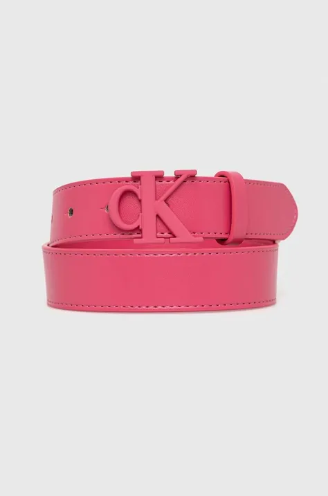Otroški pas Calvin Klein Jeans roza barva