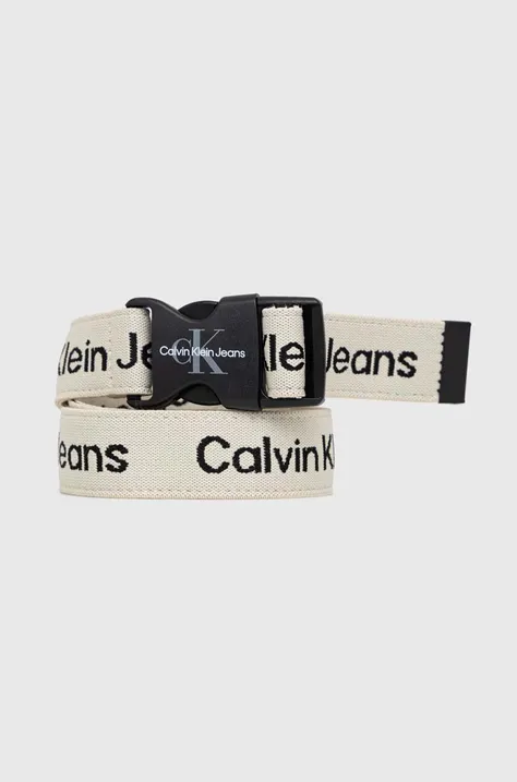Παιδική ζώνη Calvin Klein Jeans χρώμα: μπεζ