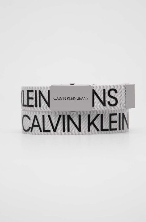 Otroški pas Calvin Klein Jeans siva barva