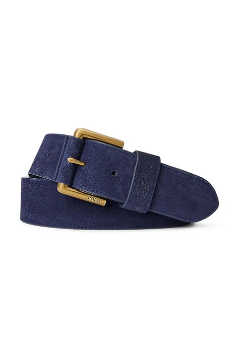 Polo Ralph Lauren pasek zamszowy kolor brązowy 405854526