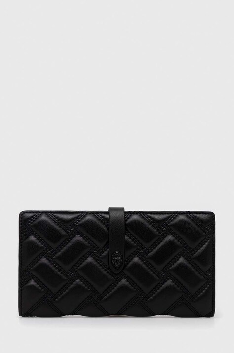 Кожаный кошелек Kurt Geiger London женский цвет чёрный