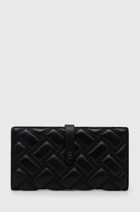 Kožená peňaženka Kurt Geiger London dámsky, čierna farba