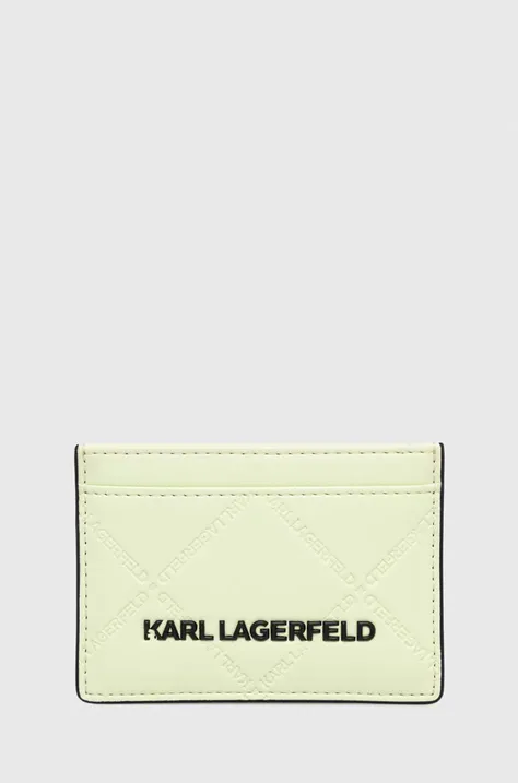Θήκη για κάρτες Karl Lagerfeld χρώμα: πράσινο