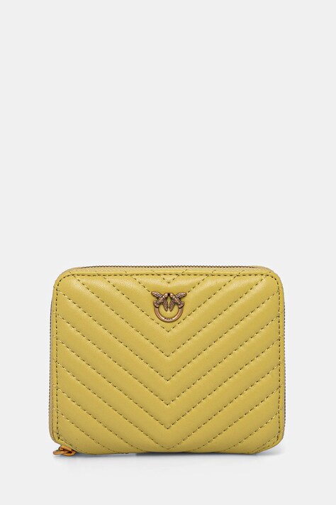 Kožni novčanik Pinko za žene, boja: zelena