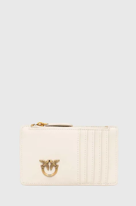 Шкіряний гаманець Pinko жіночий колір білий