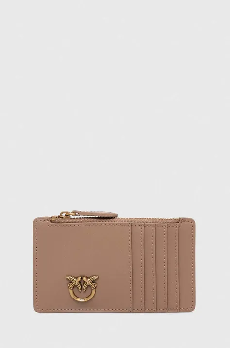 Kožená peňaženka Pinko dámsky, hnedá farba, 100251.A0F1