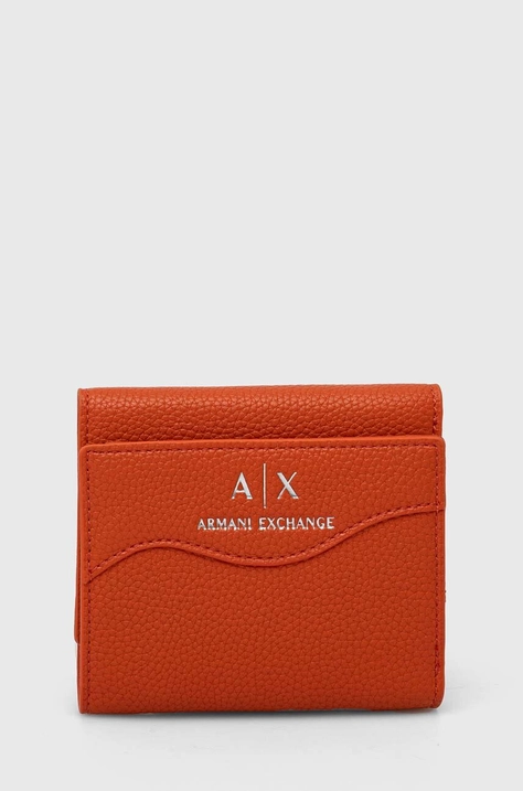 Peňaženka Armani Exchange dámsky, oranžová farba, 948530 CC783