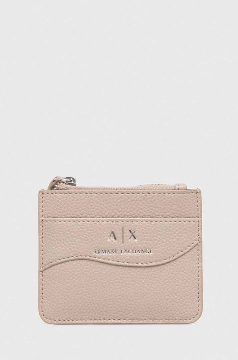 Armani Exchange portofel femei, culoarea bej