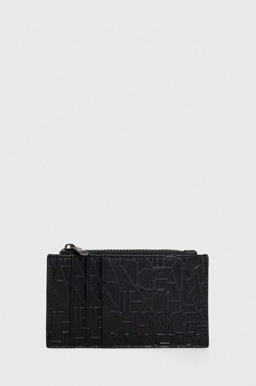 Etui za kartice Armani Exchange črna barva