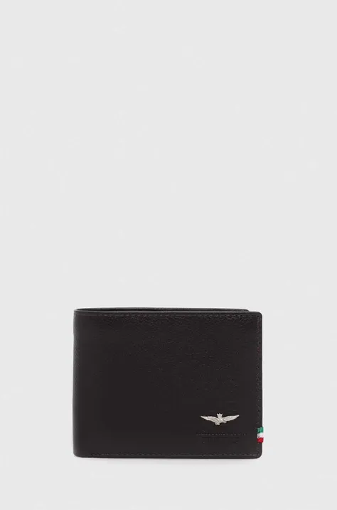 Kožená peňaženka Aeronautica Militare pánsky, hnedá farba, AM104