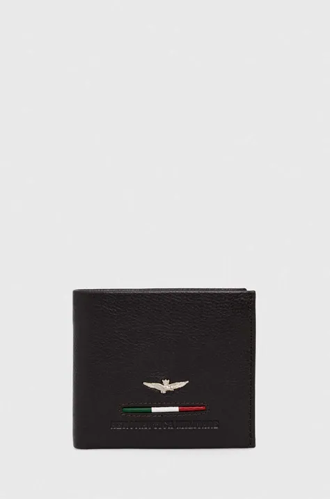 Aeronautica Militare portfel skórzany męski kolor brązowy AM150