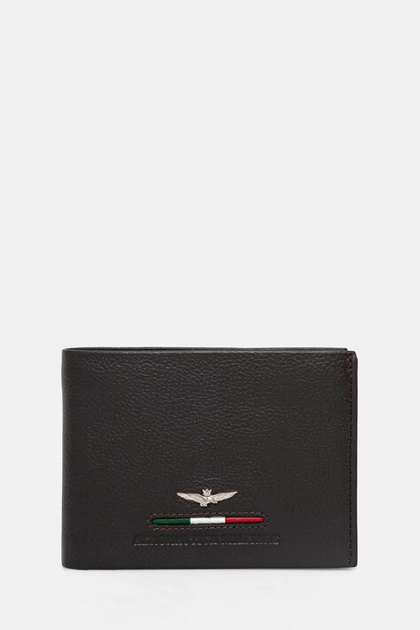 Aeronautica Militare portofel de piele barbati, culoarea maro