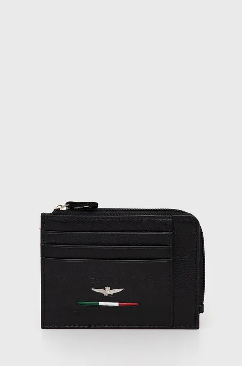 Peňaženka Aeronautica Militare pánsky, čierna farba, AM153