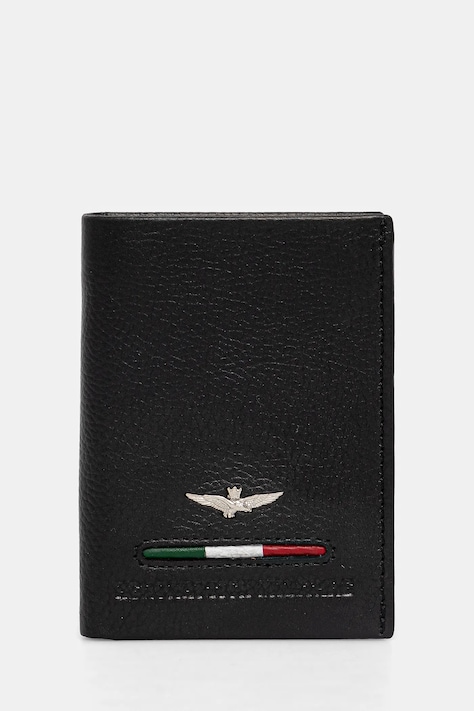 Kožni novčanik Aeronautica Militare za muškarce, boja: crna, AM154