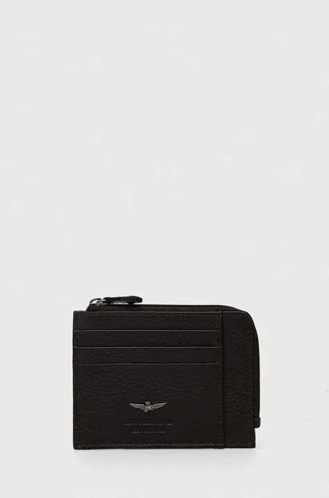 Кожаный кошелек Aeronautica Militare мужской цвет коричневый