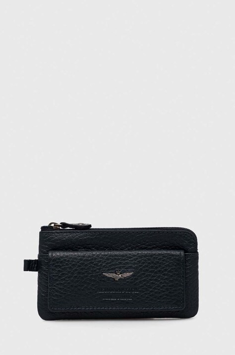 Кожаный чехол для ключей Aeronautica Militare цвет синий