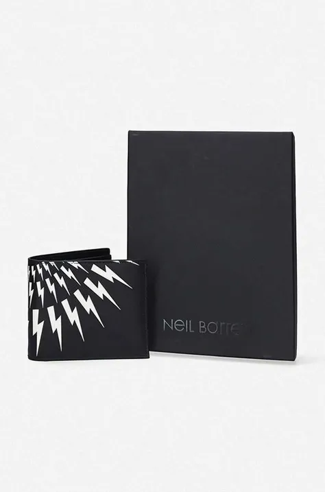 Neil Barett portfel skórzany męski kolor czarny BSG190A.C9200.524-black