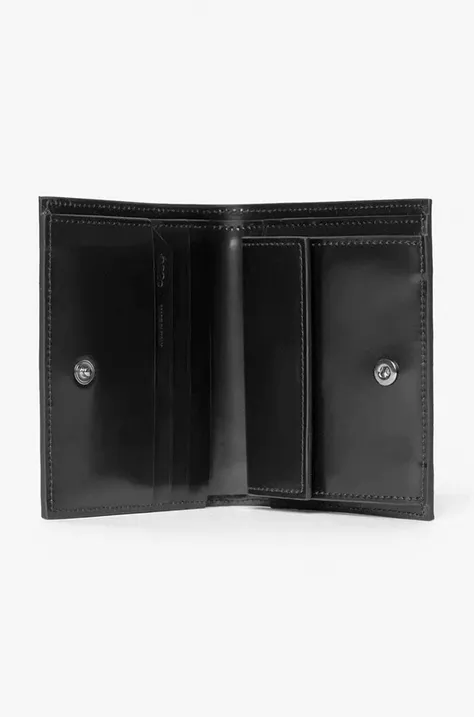 032C leather wallet Fold Wallet black color