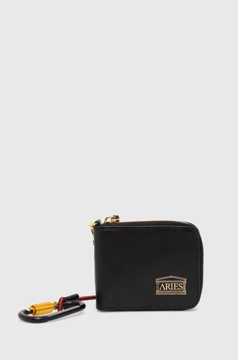 Aries leather wallet black color