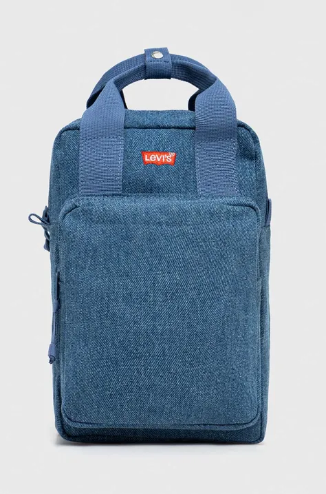 Levi's plecak damski kolor niebieski mały gładki