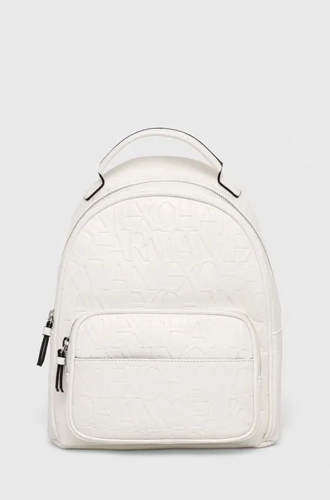 Armani Exchange plecak damski kolor biały mały gładki