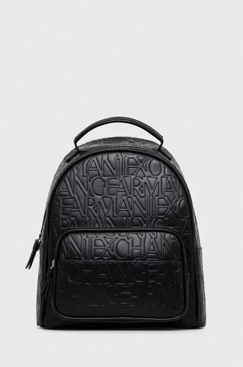 Armani Exchange hátizsák fekete, női, kis, sima