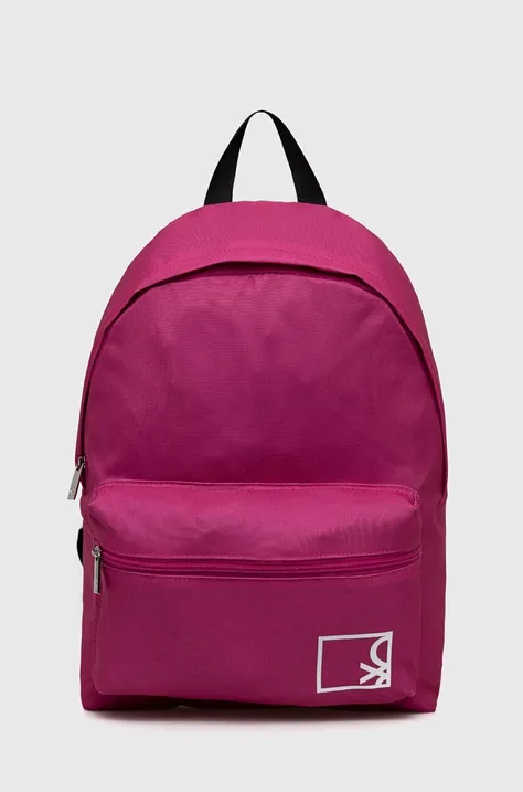 United Colors of Benetton plecak dziecięcy kolor różowy duży gładki
