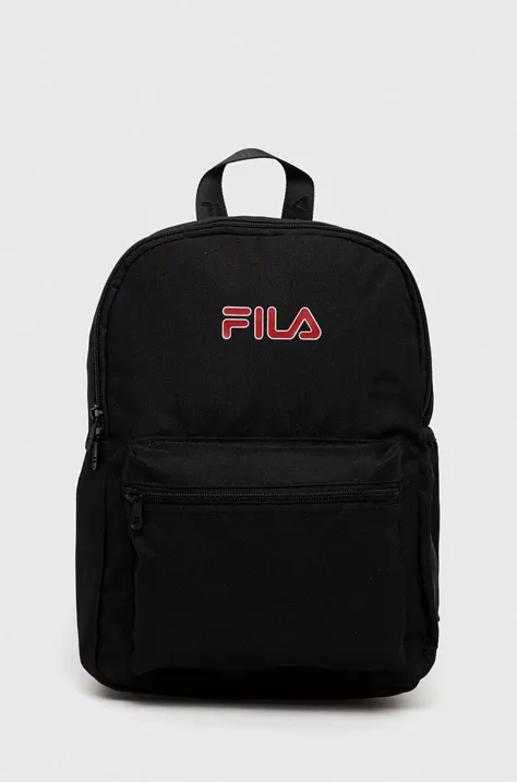 Дитячий рюкзак Fila колір чорний великий з принтом