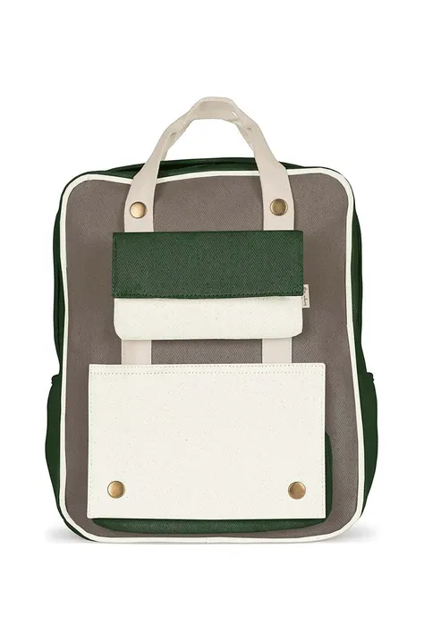 Дитячий рюкзак Konges Sløjd колір зелений малий візерунок