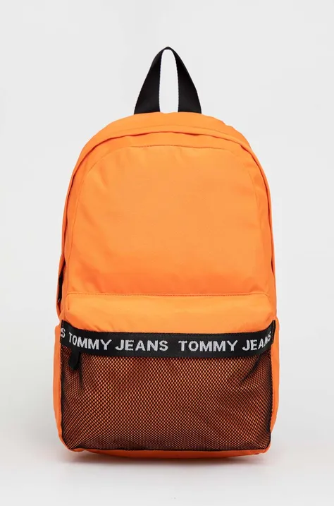 Рюкзак Tommy Jeans чоловічий колір помаранчевий великий з принтом