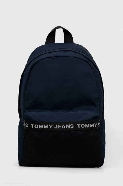 Ruksak Tommy Jeans za muškarce, boja: tamno plava, veliki, s tiskom