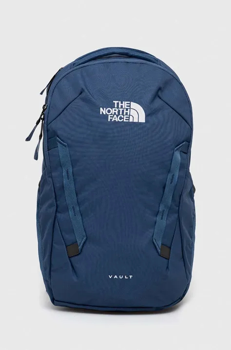 The North Face plecak kolor granatowy duży z nadrukiem