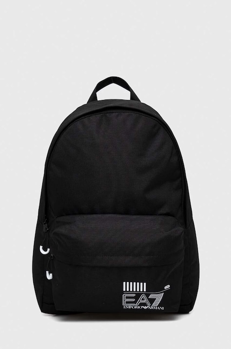 Batoh EA7 Emporio Armani černá barva, velký, s potiskem