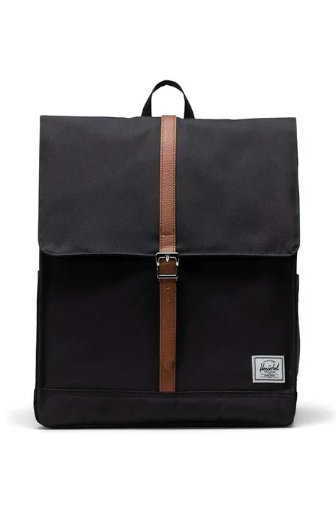 Herschel plecak 11376-00001-OS City Backpack kolor czarny duży gładki