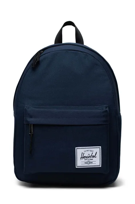 Batoh Herschel Classic Backpack tmavomodrá barva, velký, hladký