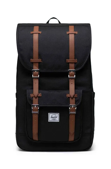 Рюкзак Herschel Little America Backpack колір чорний великий однотонний