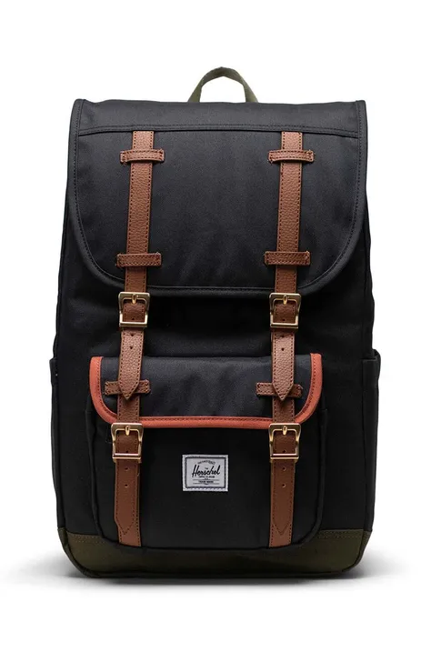 Herschel plecak 11391-05883-OS Little America Mid Backpack kolor czarny duży gładki