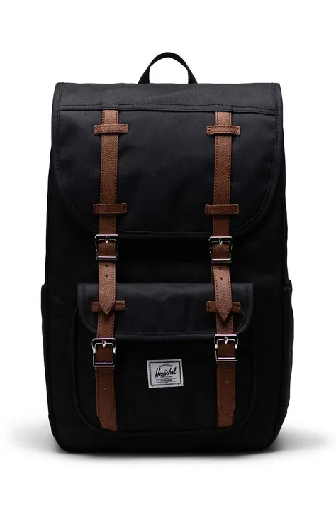Herschel plecak 11391-00001-OS Little America Mid Backpack kolor czarny duży wzorzysty