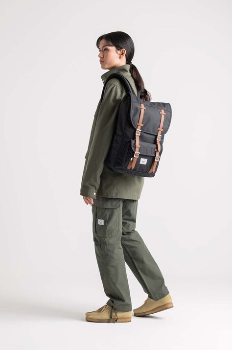 Рюкзак Herschel 11391-00001-OS Little America Mid Backpack — SS23-PKU05H, чорний — фото 11