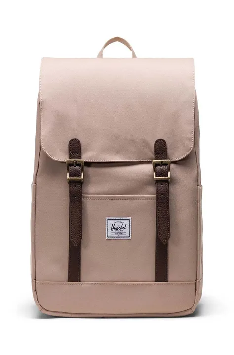 Herschel plecak Retreat Small Backpack kolor beżowy duży gładki