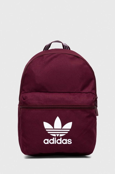 adidas Originals plecak kolor bordowy duży z nadrukiem