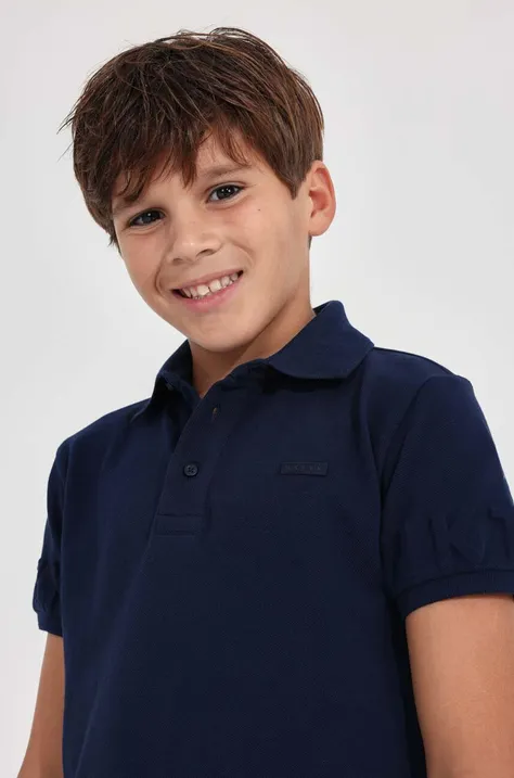 Παιδικό πουκάμισο πόλο Mayoral χρώμα: ναυτικό μπλε