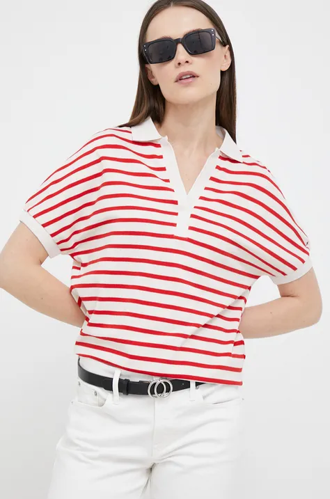 Μπλουζάκι Tommy Hilfiger χρώμα: κόκκινο