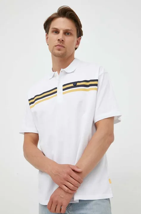 Bavlněné polo tričko Pepe Jeans bílá barva, s potiskem