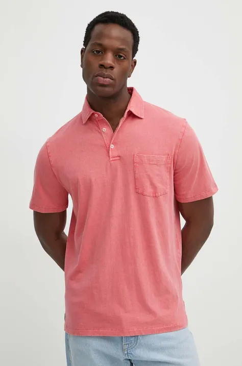 Polo tričko s prímesou ľanu Polo Ralph Lauren červená farba, jednofarebný, 710900790