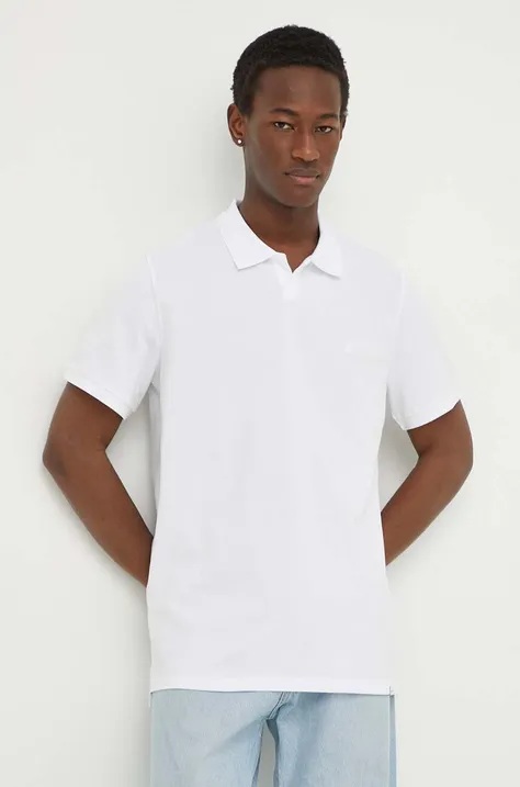 Pamučna polo majica Les Deux boja: bijela, bez uzorka