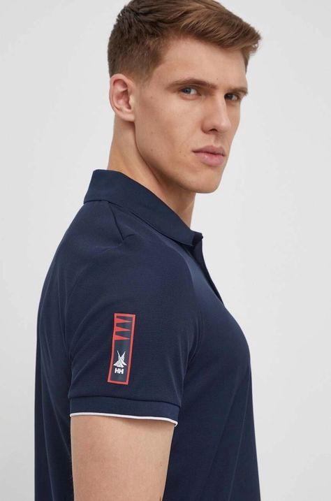 Helly Hansen polo męski kolor granatowy gładki